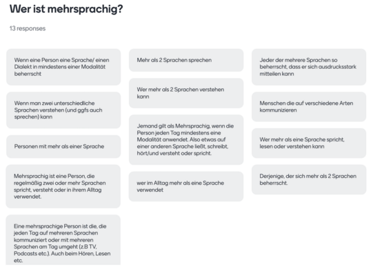 Antworten auf die Frage, wer mehrsprachig ist